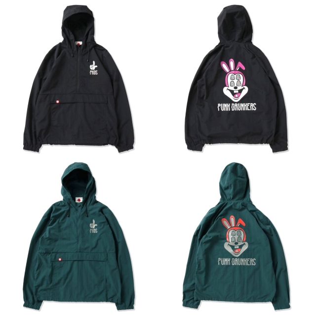 PUNK DRUNKERS パンクドランカーズ 目ぐるぐるアノラックパーカ