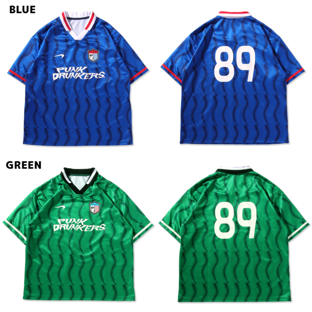 PUNKDRUNKERS ジライツ　PDS PUNK DRUNKERS パンクドランカーズ PDSサッカーシャツ PDS