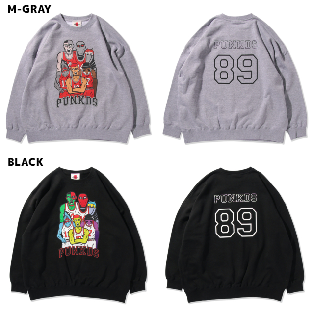 PUNK DRUNKERS パンクドランカーズ［PDSxBLACK PEARLS］バスケ部トレーナー