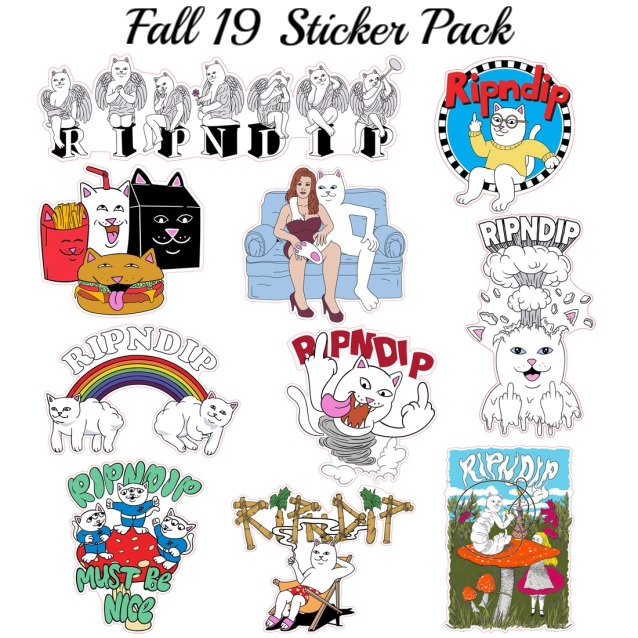 Ripndip リップンディップ Fall 19 Sticker Pack Ripndip リップンディップ Fall 19 Sticker Pack