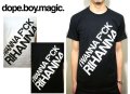 セール50%オフ　DOPE.BOY.MAGIC ドープボーイマジック I WANNA FUCK RIHANNA Beanie T-SHIRT 半袖 Tシャツ