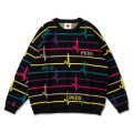 (予約)PUNK DRUNKERS パンクドランカーズ 心電図ニット【25年11月】入荷予定