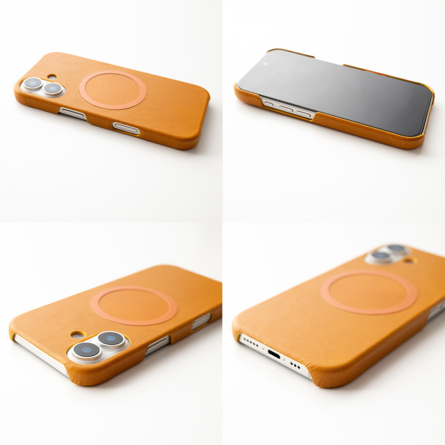 MagSafe対応 iPhone限定 スマホケース 【 まるっと メタルリング 栃木レザー Sジーンズ 】
