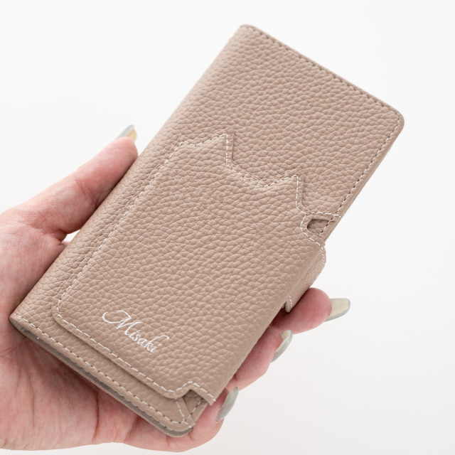 多機能対応 スマホケース 手帳型 【 クイックカードポケット付き ねこフラップ -クラシック- 】