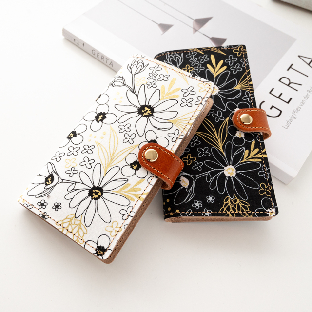 全機種対応 スマホケース 手帳型 【 GILDED モダンフラワー 】