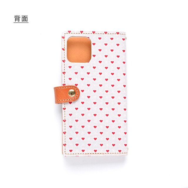 全機種対応XOXO白　手帳型スマホケース