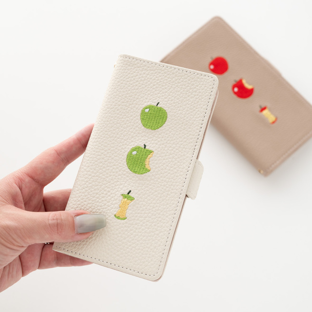 多機種対応 スマホケース 手帳型 【 フレッシュアップル 】