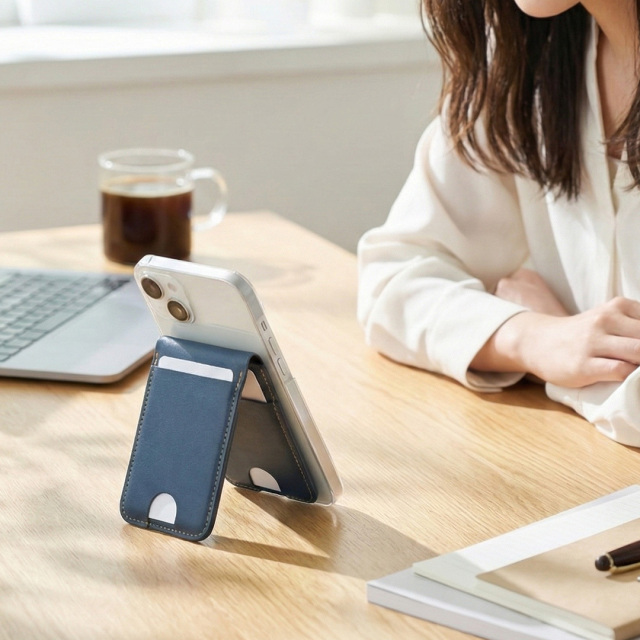 MagSafe対応 スマホケース MagCatch? 【 Sジーンズ × クリア 】