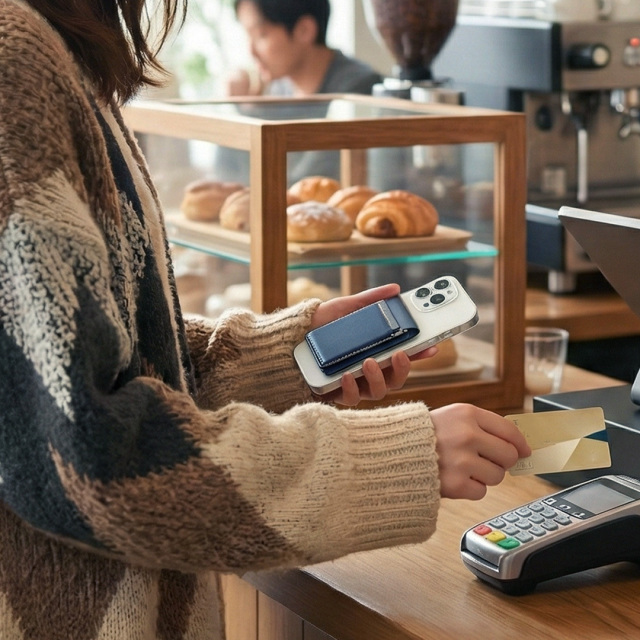 MagSafe対応 スマホケース MagCatch? 【 Sジーンズ × クリア 】