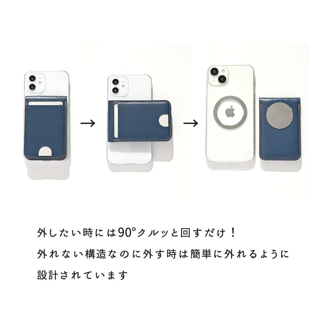 MagSafe対応 スマホケース MagCatch? 【 Sジーンズ × クリア 】