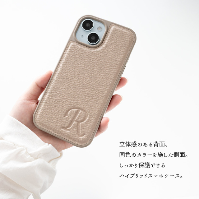 多機種対応 カラーリアケース 【 Simple イニシャルエッジ -グレイス- 】