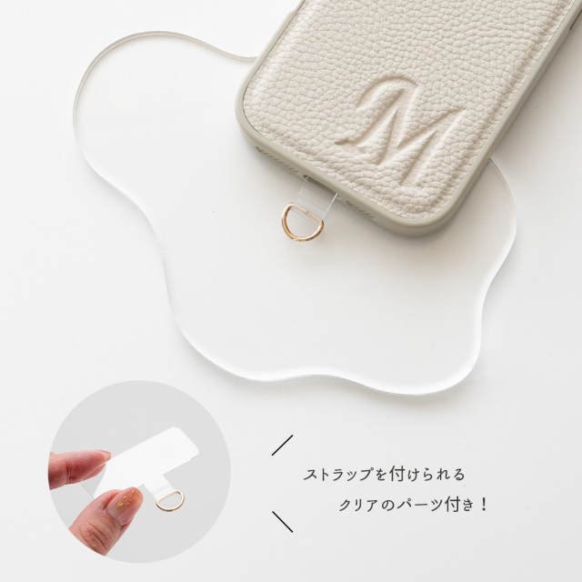 多機種対応 カラーリアケース 【 Simple イニシャルエッジ -グレイス- 】