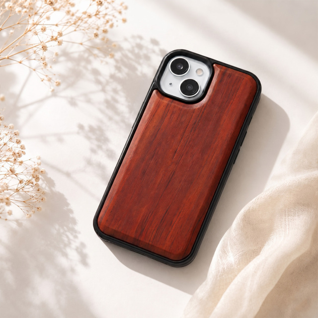 iPhone限定 リアケース 【 ウッド 】