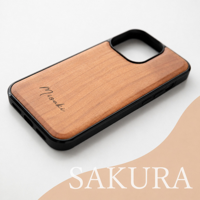 iPhone限定 リアケース 【 ウッド 】