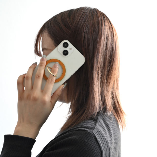 MagSafe対応 スマホリング 【 栃木レザー Sジーンズ 】