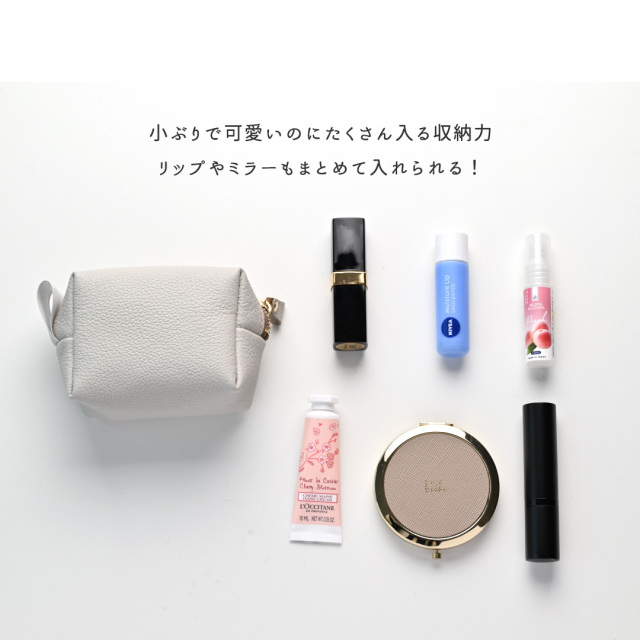四角いマルチポーチ【 シュリンクレザー 】