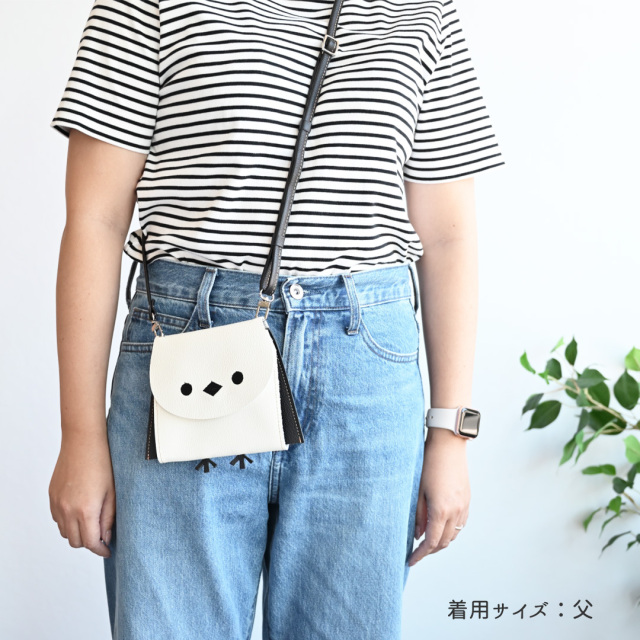 仕切り付き コインケース 【 親子 シマエナガ 】