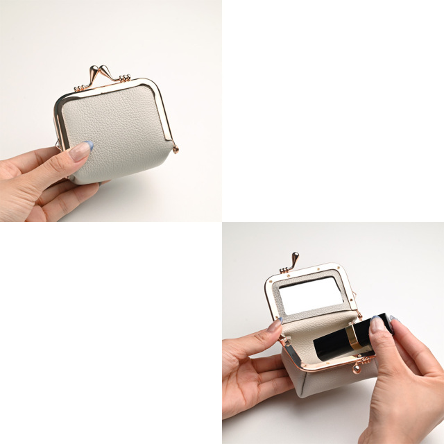 BOX型がま口ポーチ