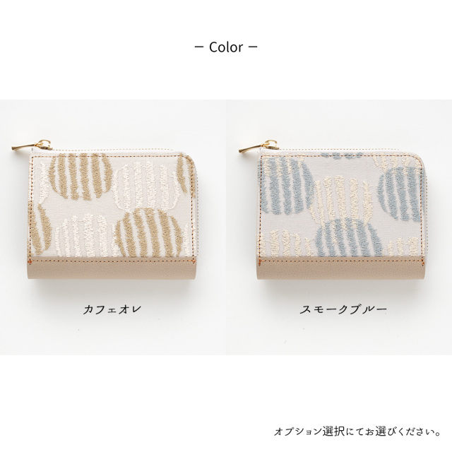 スマートキー in L字ファスナー 縦型じゃばら式 ウォレット 【 サークルストラップ × シュリンクレザー 】