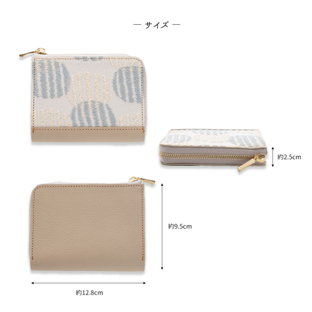 スマートキー in L字ファスナー 縦型じゃばら式 ウォレット 【 サークルストラップ × シュリンクレザー 】
