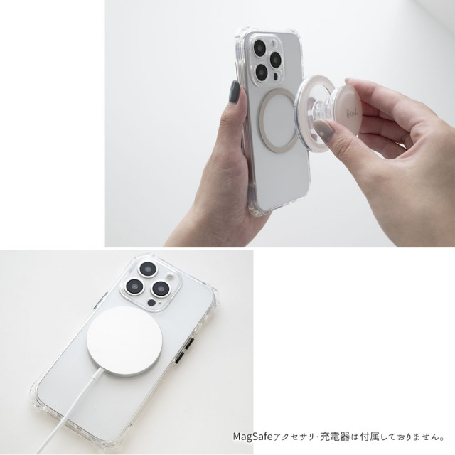 MagSafe対応 iPhone TPUクリアケース 【 MagSafeリング 名入れ 】