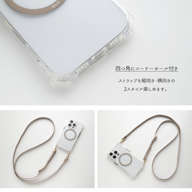 MagSafe対応 iPhone TPUクリアケース 【 MagSafeリング 名入れ 】