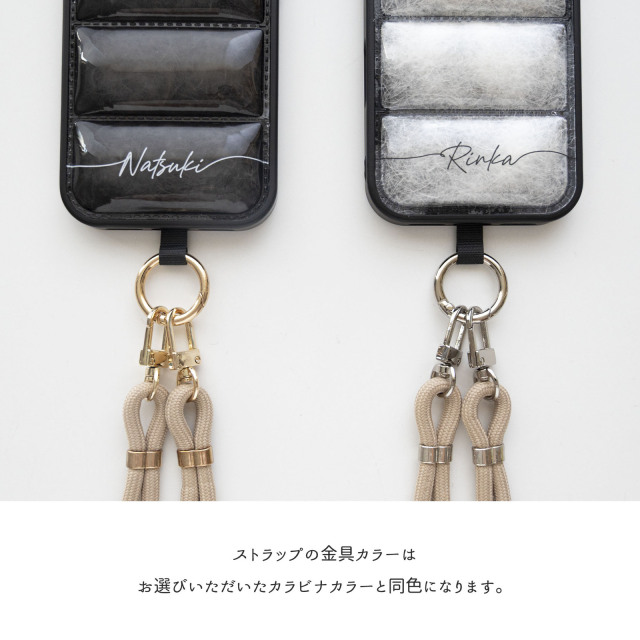【 フェザー in ダウンジャケット風 スマホケース 名入れ 】 