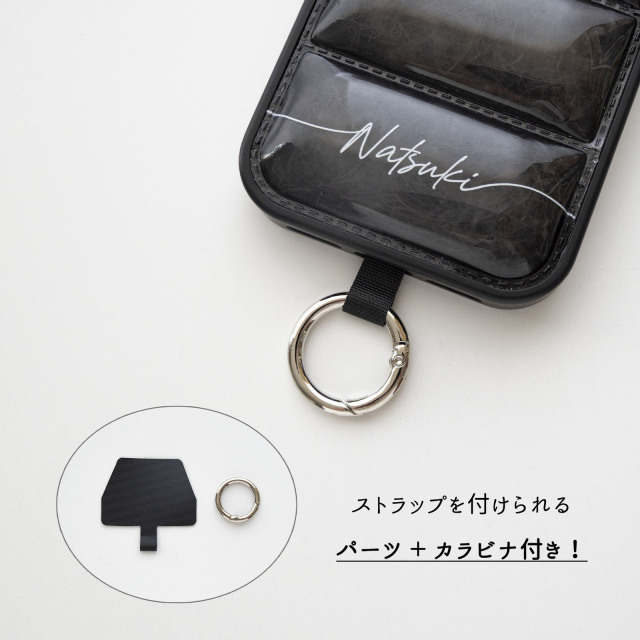 【 フェザー in ダウンジャケット風 スマホケース 名入れ 】 