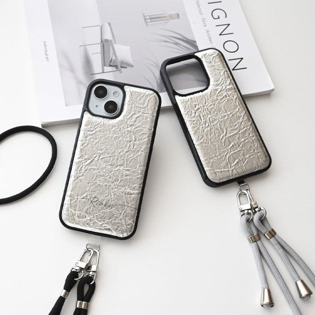 【 クリンクル シルバー リアケース 名入れ 】