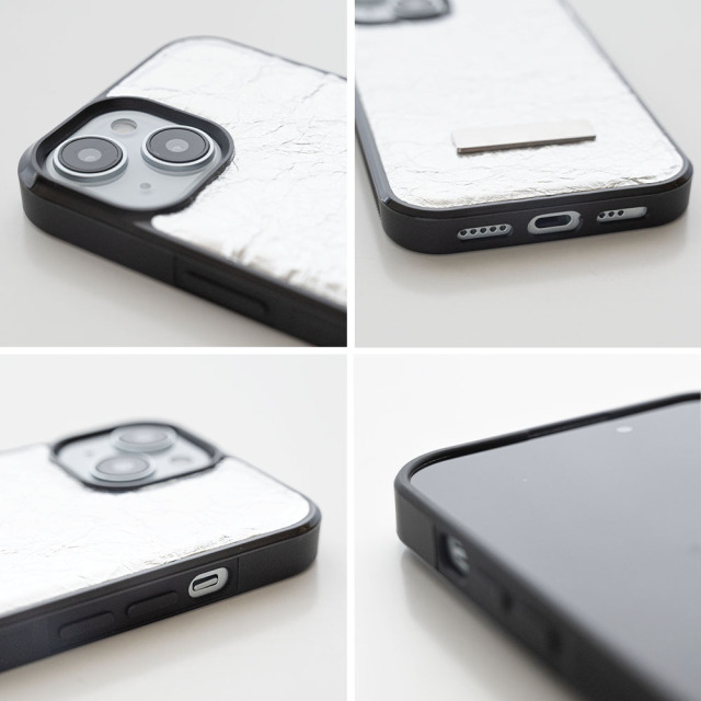 【 クリンクル シルバー リアケース ネームプレート 名入れ 】 