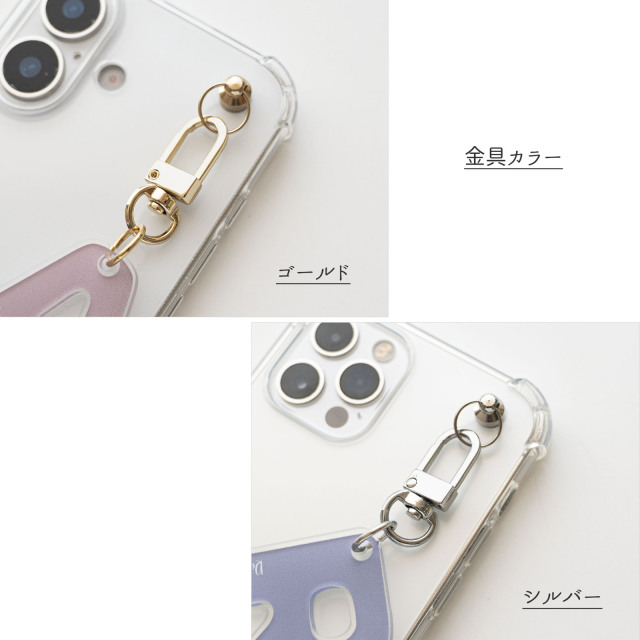 名入れ ができる イニシャル キーホルダー 付き クリアケース 【 クリア 】 