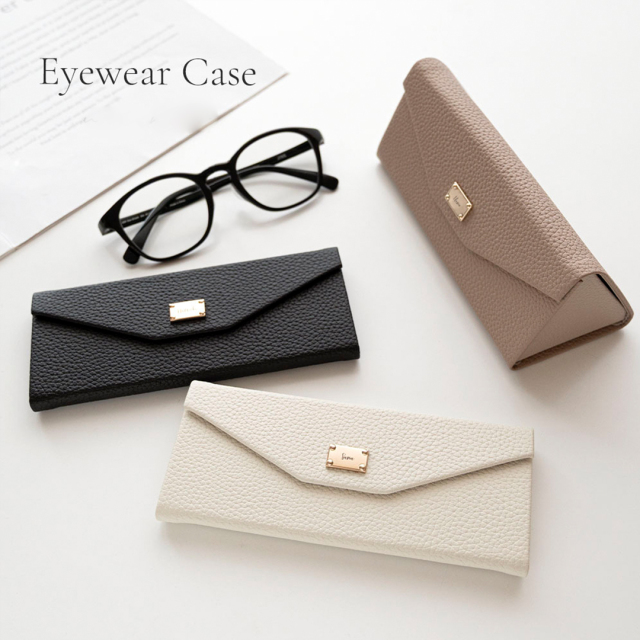 折りたたみ式 メガネケース 【 simple ネームプレート 名入れ 】
