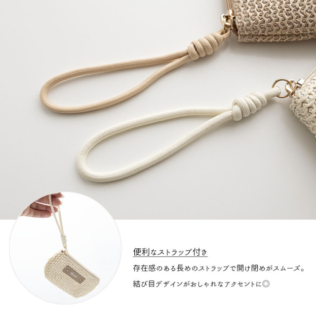 【 かご ファスナーポーチ 名入れ タグ付き 】