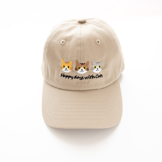 コットンキャップ 【 3匹の猫 】