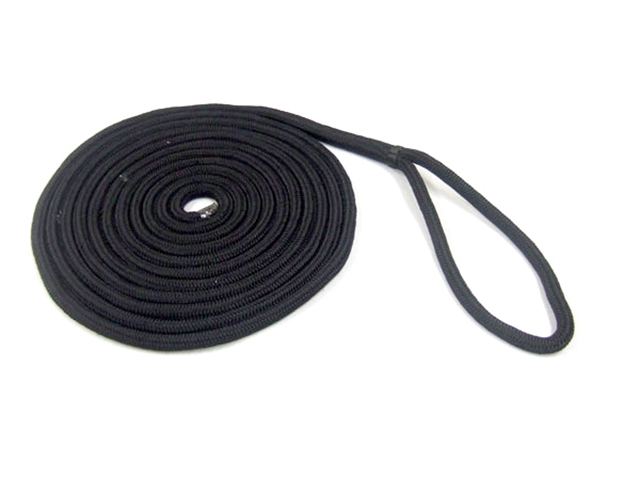 インターコムマリン／ダブルブレードポリエステルロープ　12mm×7.5ｍ　ブラック ☆71678