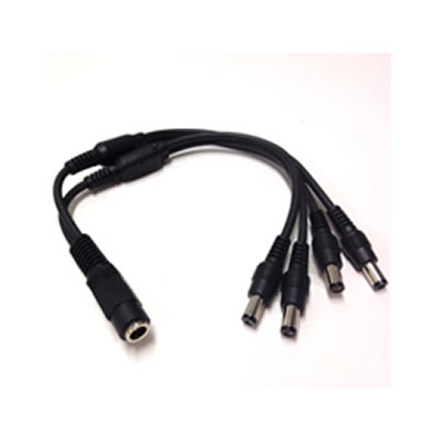 【メール便可】DC12V用電源4分配ケーブル DCJ-4DCP