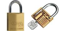 【メール便可】ＡＢＵＳ　ディンプルシリンダー南京錠　ブラスパドロック ＥＣ７５（４０ｍｍ）