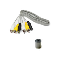 サッシやドアの隙間から配線　スキマケーブル1m（映像・音声・電源）　C-SK1