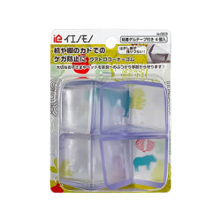 机や棚のカドでのケガ防止に！　クアトロコーナーゴム　4個入　ie-063