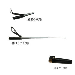 日本製三段警棒 シルバー 本革ケース付