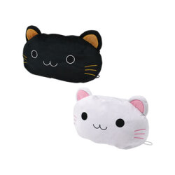 ねこ顔ティッシュカバー　黒猫・白猫の2色から選択