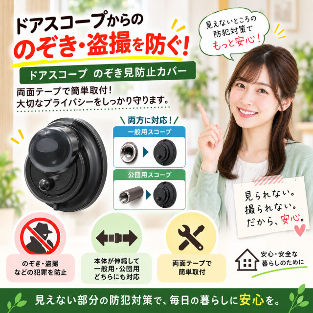 ドアスコープ のぞき見防止カバー N-1256