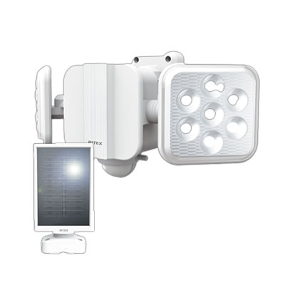 5W×2灯 フリーアーム式LEDソーラーセンサーライト　S-220L