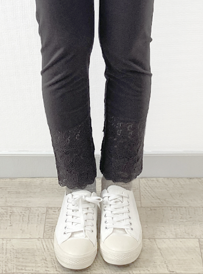 綿天竺レーシーレギンス