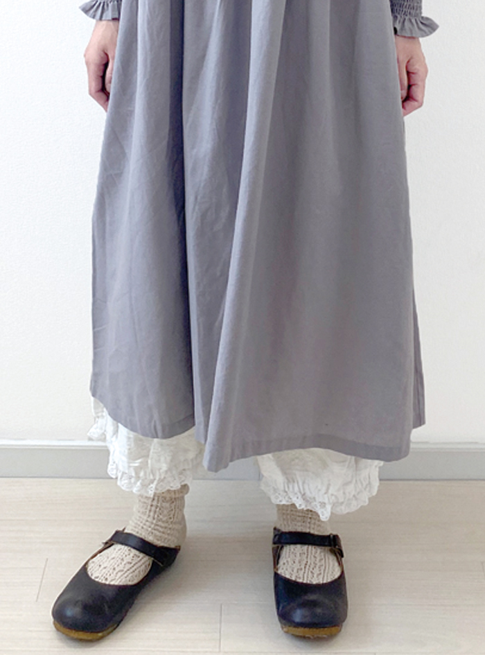 ビエラ裾ゴム入りペチパンツ