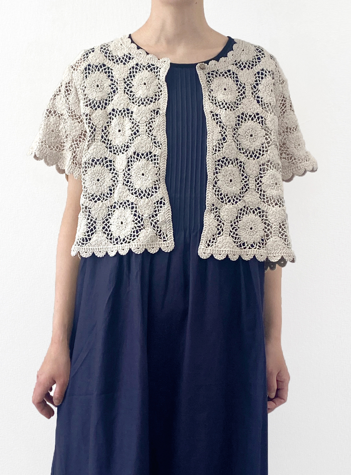 かぎ針風レーシーボレロ