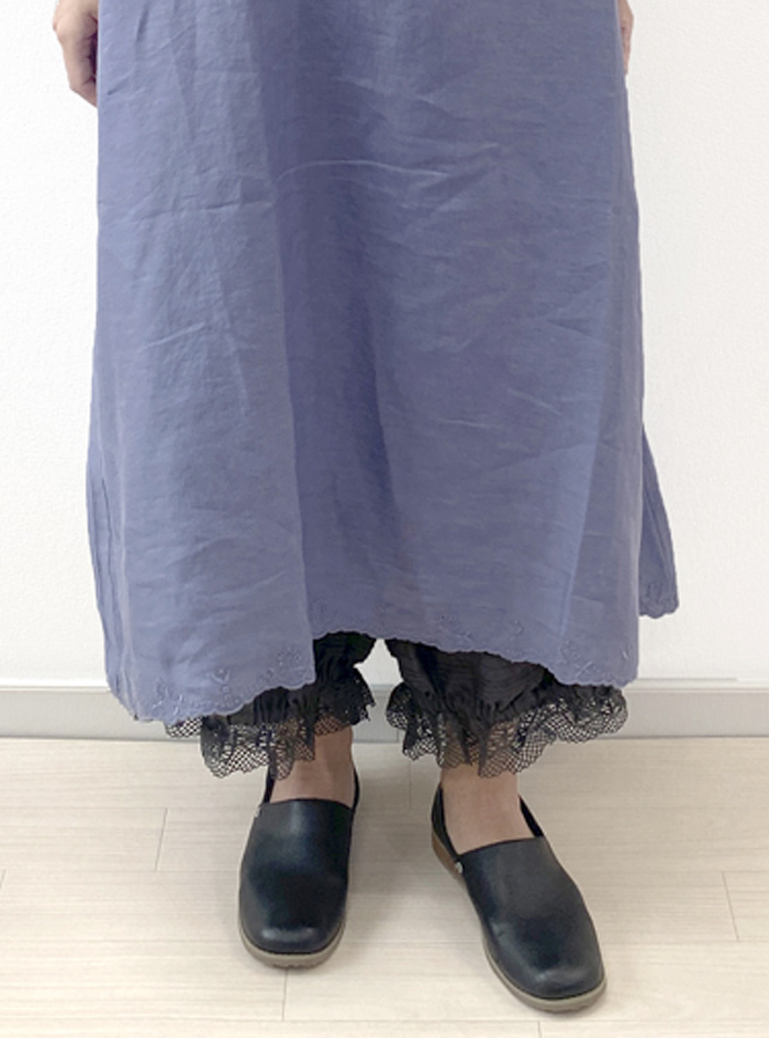 ビエラ裾ゴムレーシーペチパンツ