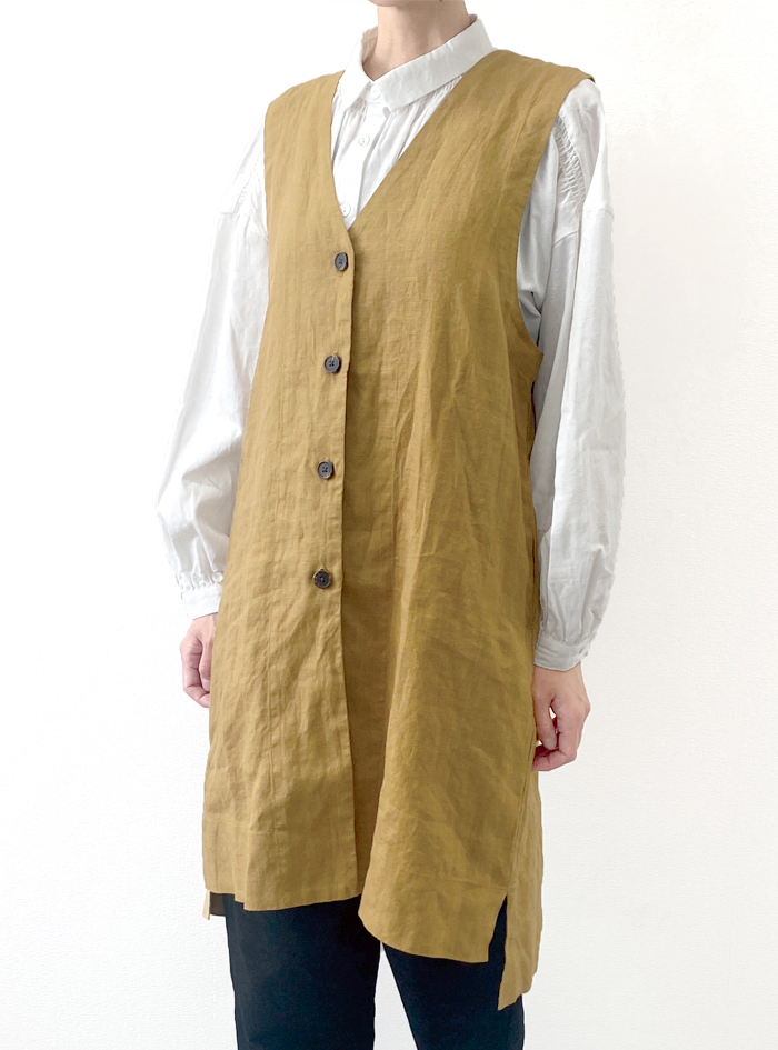 50%OFF! 麻ロングベスト