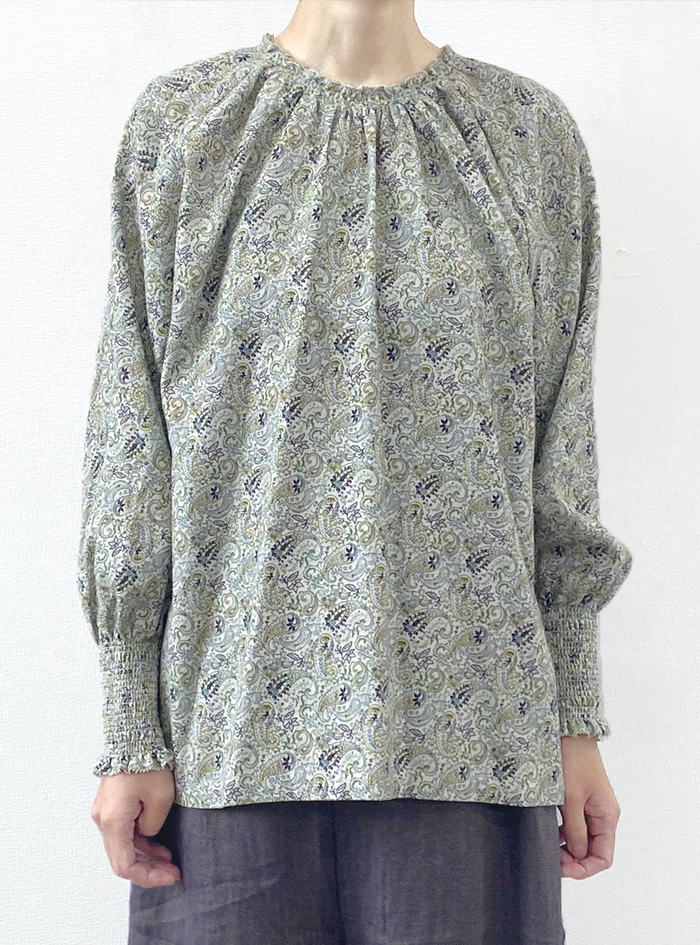 30%OFF! 綿綾ペーズリーシャーリングプルオーバー