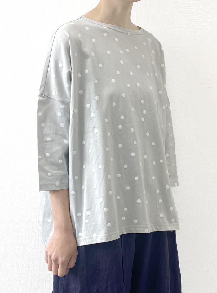 天竺ネコプリントゆったりTシャツ